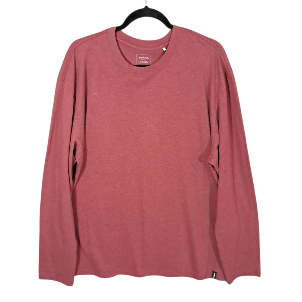 prAna Mens XXL Long Sleeve Crew Shirt‎ Basic Layering Lightweight Soft Staple